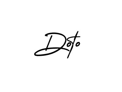 The best way (AmerikaSignatureDemo-Regular) to make a short signature is to pick only two or three words in your name. The name Doto include a total of six letters. For converting this name. Doto signature style 3 images and pictures png
