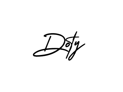 You should practise on your own different ways (AmerikaSignatureDemo-Regular) to write your name (Doty) in signature. don't let someone else do it for you. Doty signature style 3 images and pictures png