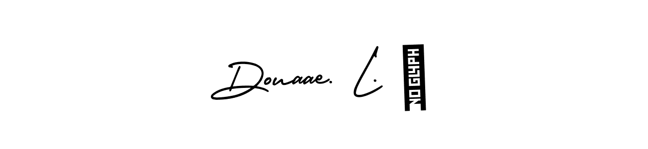 This is the best signature style for the Douaae. L. م name. Also you like these signature font (AmerikaSignatureDemo-Regular). Mix name signature. Douaae. L. م signature style 3 images and pictures png