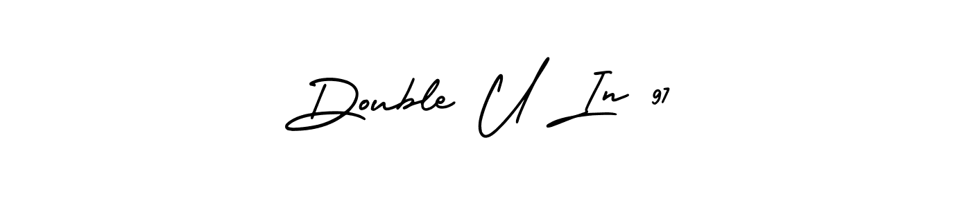 How to Draw Double U In 97 signature style? AmerikaSignatureDemo-Regular is a latest design signature styles for name Double U In 97. Double U In 97 signature style 3 images and pictures png