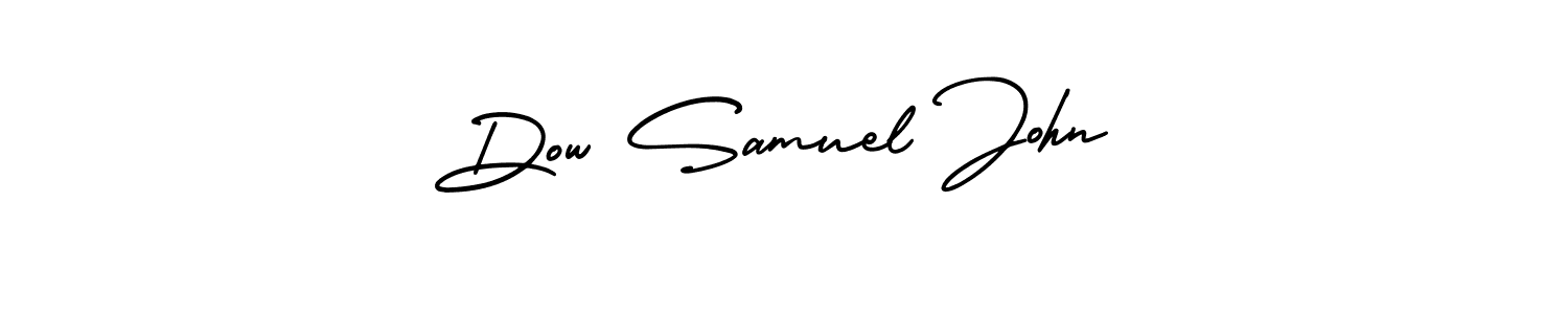 It looks lik you need a new signature style for name Dow Samuel John. Design unique handwritten (AmerikaSignatureDemo-Regular) signature with our free signature maker in just a few clicks. Dow Samuel John signature style 3 images and pictures png