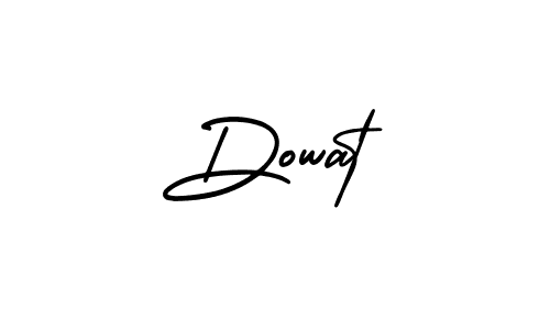 How to Draw Dowat signature style? AmerikaSignatureDemo-Regular is a latest design signature styles for name Dowat. Dowat signature style 3 images and pictures png