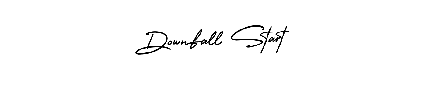 Create a beautiful signature design for name Downfall Start. With this signature (AmerikaSignatureDemo-Regular) fonts, you can make a handwritten signature for free. Downfall Start signature style 3 images and pictures png