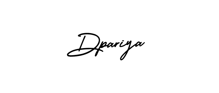 How to make Dpariya name signature. Use AmerikaSignatureDemo-Regular style for creating short signs online. This is the latest handwritten sign. Dpariya signature style 3 images and pictures png