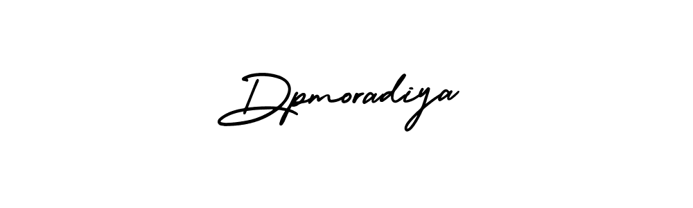 It looks lik you need a new signature style for name Dpmoradiya. Design unique handwritten (AmerikaSignatureDemo-Regular) signature with our free signature maker in just a few clicks. Dpmoradiya signature style 3 images and pictures png