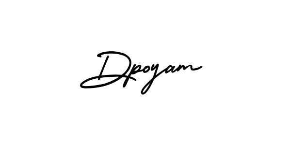 How to make Dpoyam signature? AmerikaSignatureDemo-Regular is a professional autograph style. Create handwritten signature for Dpoyam name. Dpoyam signature style 3 images and pictures png