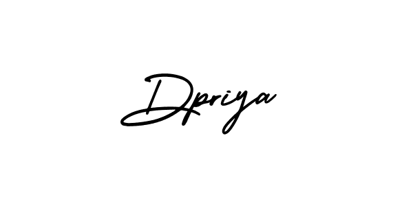 Also You can easily find your signature by using the search form. We will create Dpriya name handwritten signature images for you free of cost using AmerikaSignatureDemo-Regular sign style. Dpriya signature style 3 images and pictures png