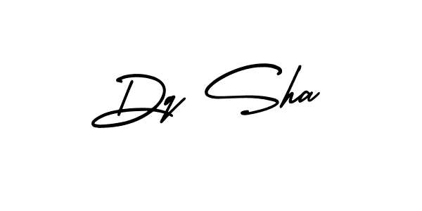 The best way (AmerikaSignatureDemo-Regular) to make a short signature is to pick only two or three words in your name. The name Dq Sha include a total of six letters. For converting this name. Dq Sha signature style 3 images and pictures png