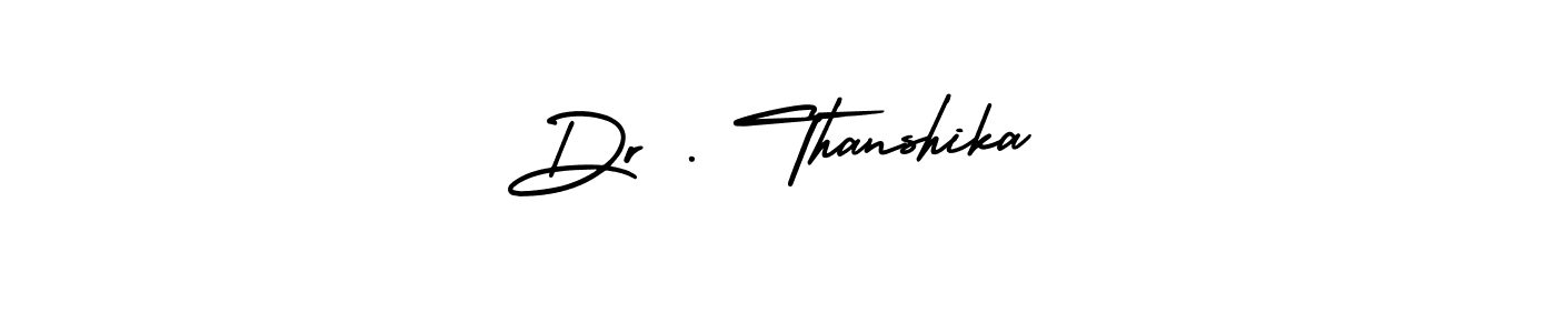 Make a beautiful signature design for name Dr . Thanshika. With this signature (AmerikaSignatureDemo-Regular) style, you can create a handwritten signature for free. Dr . Thanshika signature style 3 images and pictures png