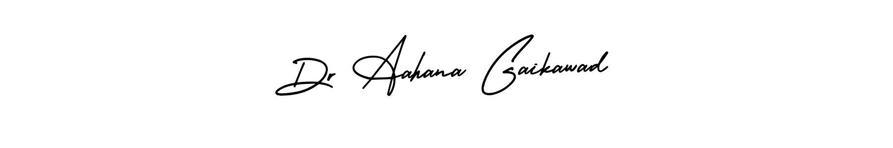 The best way (AmerikaSignatureDemo-Regular) to make a short signature is to pick only two or three words in your name. The name Dr Aahana Gaikawad include a total of six letters. For converting this name. Dr Aahana Gaikawad signature style 3 images and pictures png