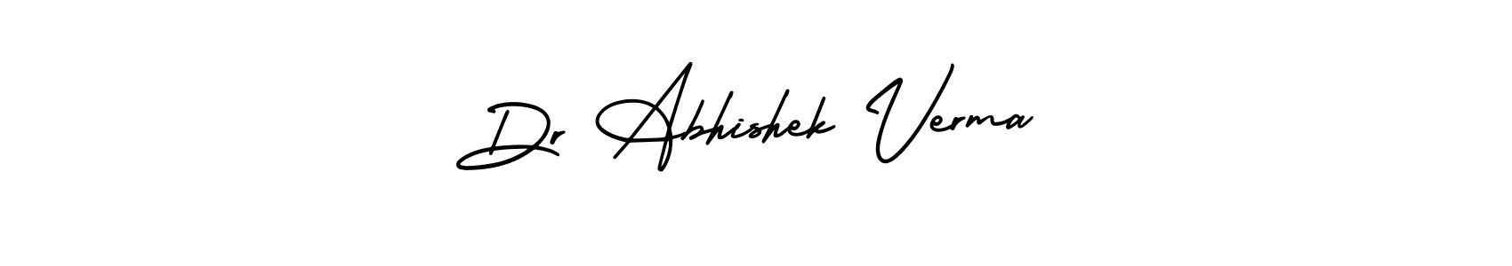It looks lik you need a new signature style for name Dr Abhishek Verma. Design unique handwritten (AmerikaSignatureDemo-Regular) signature with our free signature maker in just a few clicks. Dr Abhishek Verma signature style 3 images and pictures png