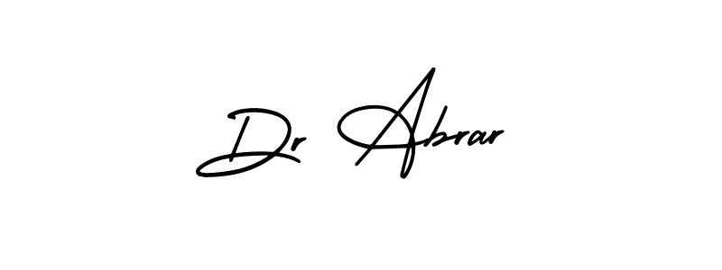 if you are searching for the best signature style for your name Dr Abrar. so please give up your signature search. here we have designed multiple signature styles  using AmerikaSignatureDemo-Regular. Dr Abrar signature style 3 images and pictures png