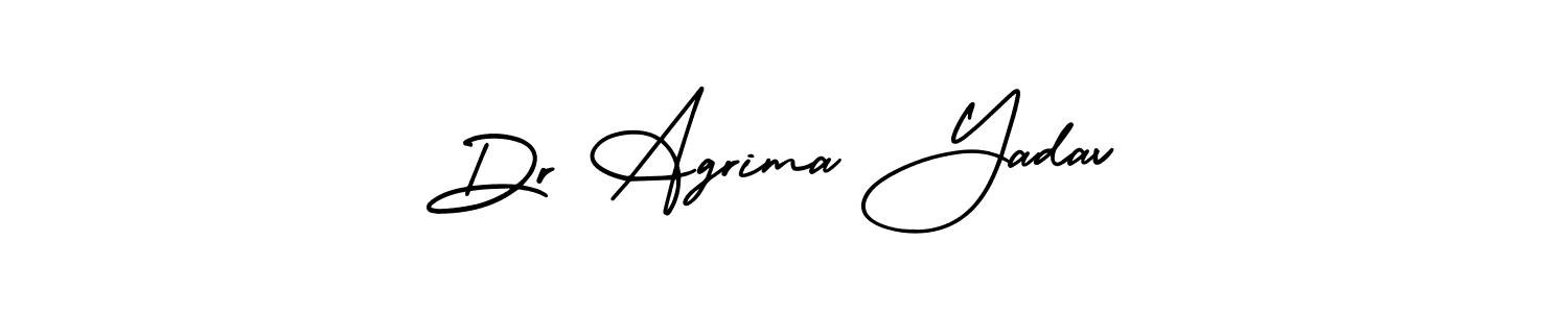 if you are searching for the best signature style for your name Dr Agrima Yadav. so please give up your signature search. here we have designed multiple signature styles  using AmerikaSignatureDemo-Regular. Dr Agrima Yadav signature style 3 images and pictures png