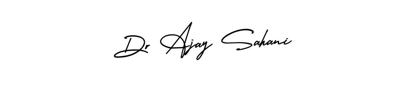 Also You can easily find your signature by using the search form. We will create Dr Ajay Sahani name handwritten signature images for you free of cost using AmerikaSignatureDemo-Regular sign style. Dr Ajay Sahani signature style 3 images and pictures png