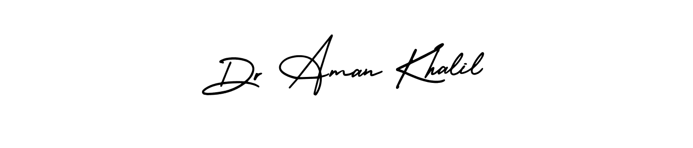 How to make Dr Aman Khalil name signature. Use AmerikaSignatureDemo-Regular style for creating short signs online. This is the latest handwritten sign. Dr Aman Khalil signature style 3 images and pictures png
