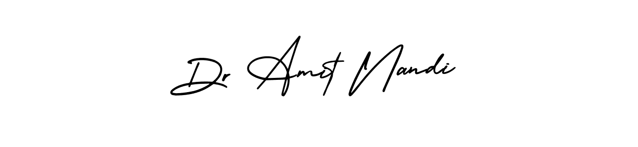 How to make Dr Amit Nandi name signature. Use AmerikaSignatureDemo-Regular style for creating short signs online. This is the latest handwritten sign. Dr Amit Nandi signature style 3 images and pictures png