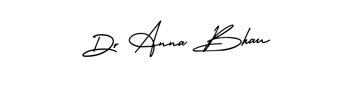 Similarly AmerikaSignatureDemo-Regular is the best handwritten signature design. Signature creator online .You can use it as an online autograph creator for name Dr Anna Bhau. Dr Anna Bhau signature style 3 images and pictures png