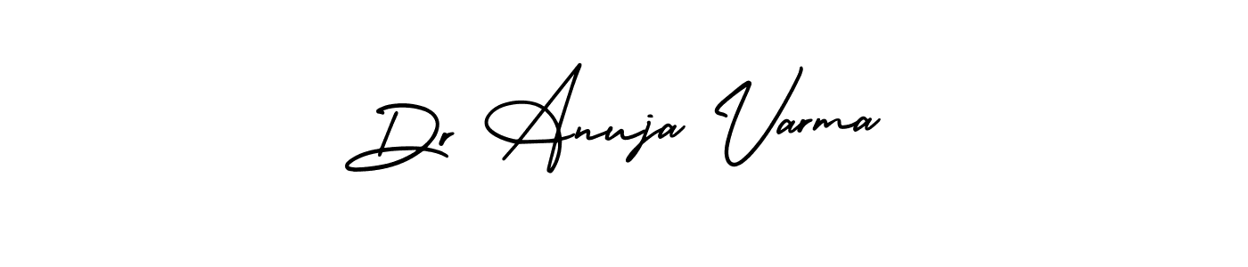 How to make Dr Anuja Varma signature? AmerikaSignatureDemo-Regular is a professional autograph style. Create handwritten signature for Dr Anuja Varma name. Dr Anuja Varma signature style 3 images and pictures png