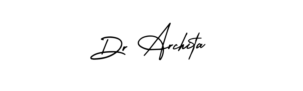 Make a beautiful signature design for name Dr Archita. With this signature (AmerikaSignatureDemo-Regular) style, you can create a handwritten signature for free. Dr Archita signature style 3 images and pictures png