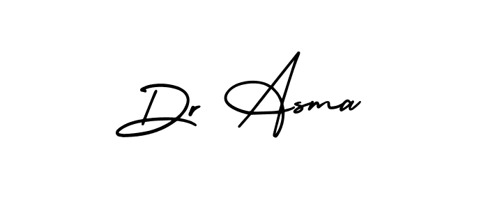 It looks lik you need a new signature style for name Dr Asma. Design unique handwritten (AmerikaSignatureDemo-Regular) signature with our free signature maker in just a few clicks. Dr Asma signature style 3 images and pictures png