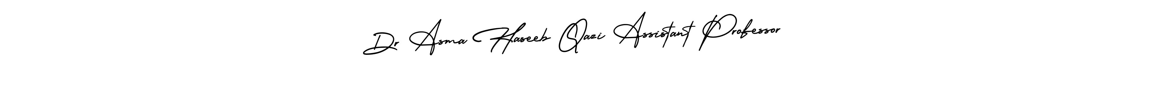 Design your own signature with our free online signature maker. With this signature software, you can create a handwritten (AmerikaSignatureDemo-Regular) signature for name Dr Asma Haseeb Qazi Assistant Professor. Dr Asma Haseeb Qazi Assistant Professor signature style 3 images and pictures png