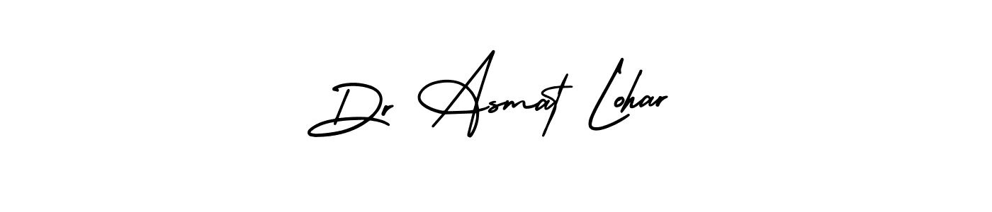 if you are searching for the best signature style for your name Dr Asmat Lohar. so please give up your signature search. here we have designed multiple signature styles  using AmerikaSignatureDemo-Regular. Dr Asmat Lohar signature style 3 images and pictures png