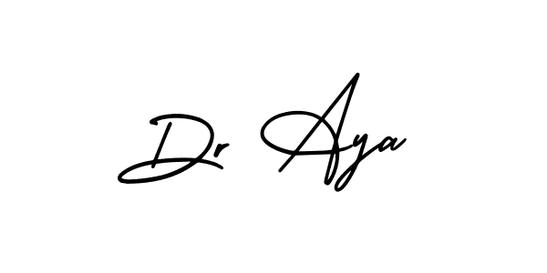 Also You can easily find your signature by using the search form. We will create Dr Aya name handwritten signature images for you free of cost using AmerikaSignatureDemo-Regular sign style. Dr Aya signature style 3 images and pictures png