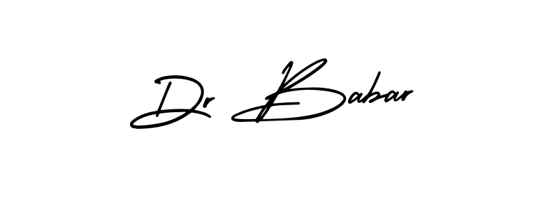 Use a signature maker to create a handwritten signature online. With this signature software, you can design (AmerikaSignatureDemo-Regular) your own signature for name Dr Babar. Dr Babar signature style 3 images and pictures png