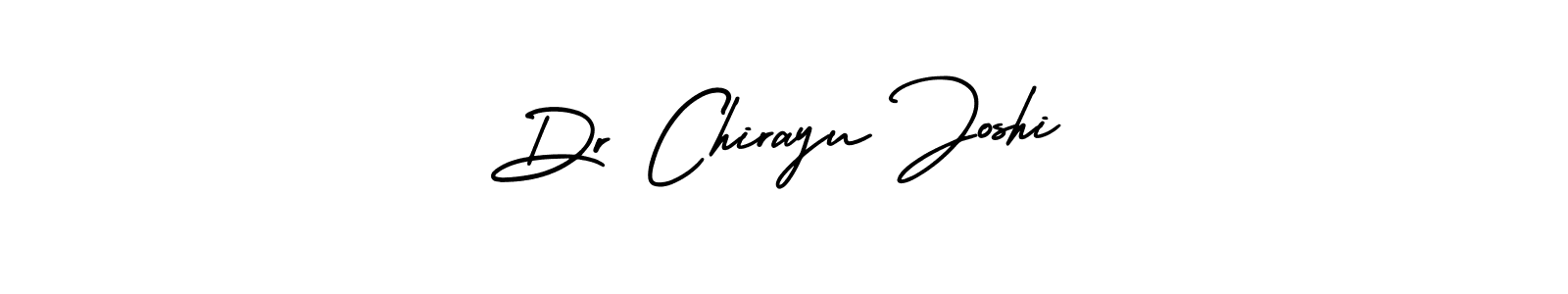 This is the best signature style for the Dr Chirayu Joshi name. Also you like these signature font (AmerikaSignatureDemo-Regular). Mix name signature. Dr Chirayu Joshi signature style 3 images and pictures png