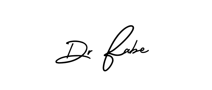 Use a signature maker to create a handwritten signature online. With this signature software, you can design (AmerikaSignatureDemo-Regular) your own signature for name Dr Fabe. Dr Fabe signature style 3 images and pictures png