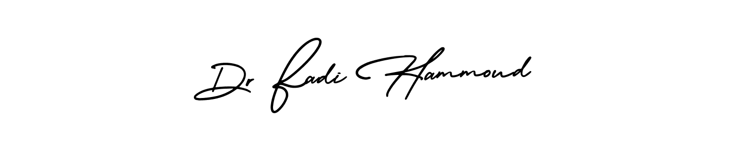 Use a signature maker to create a handwritten signature online. With this signature software, you can design (AmerikaSignatureDemo-Regular) your own signature for name Dr Fadi Hammoud. Dr Fadi Hammoud signature style 3 images and pictures png