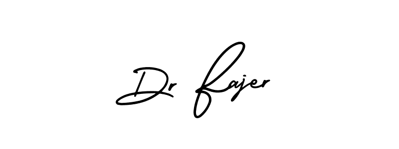 Create a beautiful signature design for name Dr Fajer. With this signature (AmerikaSignatureDemo-Regular) fonts, you can make a handwritten signature for free. Dr Fajer signature style 3 images and pictures png