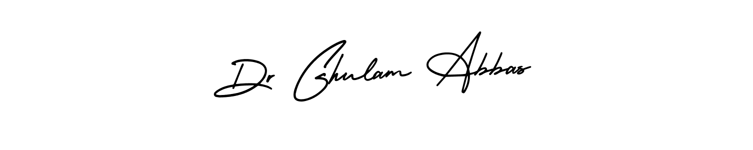 This is the best signature style for the Dr Ghulam Abbas name. Also you like these signature font (AmerikaSignatureDemo-Regular). Mix name signature. Dr Ghulam Abbas signature style 3 images and pictures png