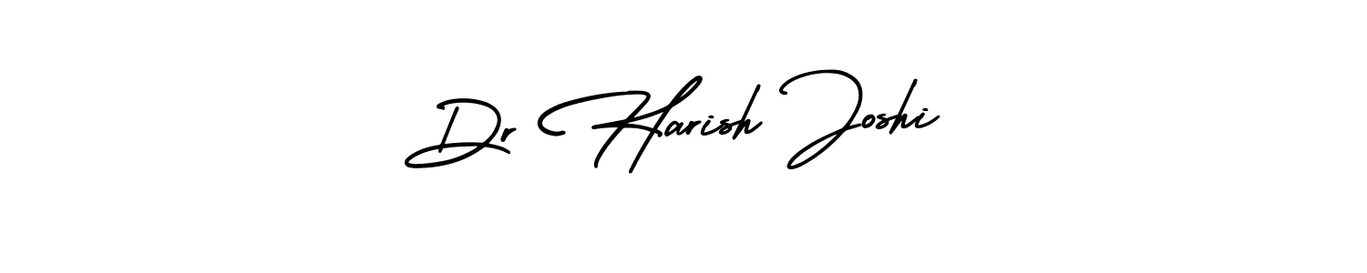 You should practise on your own different ways (AmerikaSignatureDemo-Regular) to write your name (Dr Harish Joshi) in signature. don't let someone else do it for you. Dr Harish Joshi signature style 3 images and pictures png