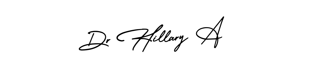 Design your own signature with our free online signature maker. With this signature software, you can create a handwritten (AmerikaSignatureDemo-Regular) signature for name Dr Hillary A. Dr Hillary A signature style 3 images and pictures png