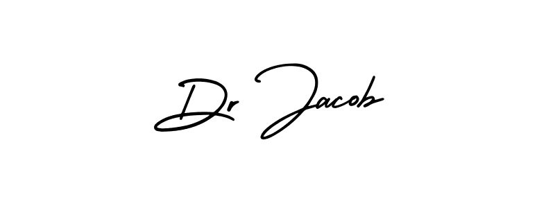 The best way (AmerikaSignatureDemo-Regular) to make a short signature is to pick only two or three words in your name. The name Dr Jacob include a total of six letters. For converting this name. Dr Jacob signature style 3 images and pictures png