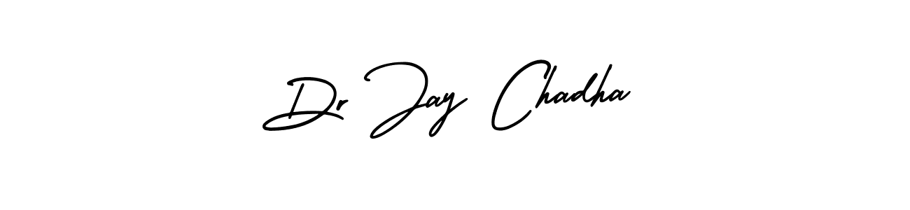 You should practise on your own different ways (AmerikaSignatureDemo-Regular) to write your name (Dr Jay Chadha) in signature. don't let someone else do it for you. Dr Jay Chadha signature style 3 images and pictures png