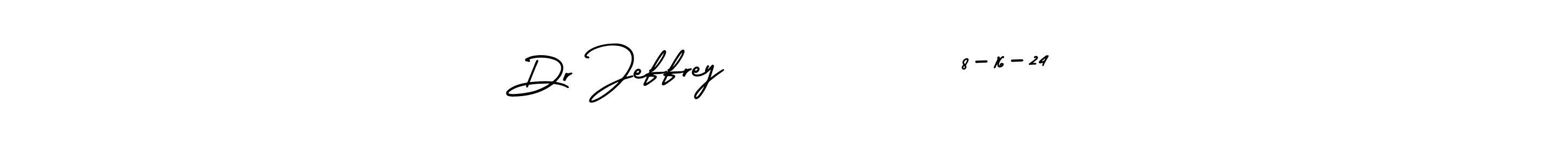 Design your own signature with our free online signature maker. With this signature software, you can create a handwritten (AmerikaSignatureDemo-Regular) signature for name Dr Jeffrey            8-16-24. Dr Jeffrey            8-16-24 signature style 3 images and pictures png