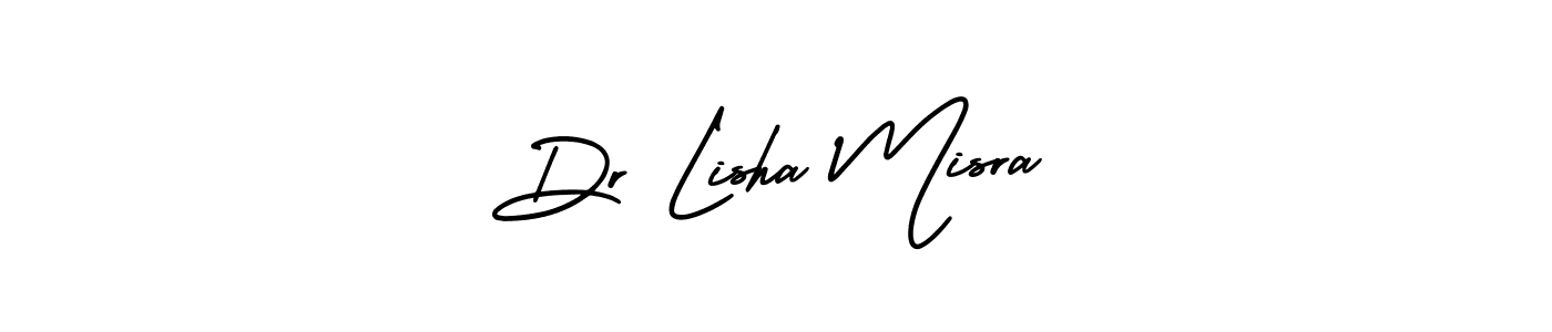 Create a beautiful signature design for name Dr Lisha Misra. With this signature (AmerikaSignatureDemo-Regular) fonts, you can make a handwritten signature for free. Dr Lisha Misra signature style 3 images and pictures png