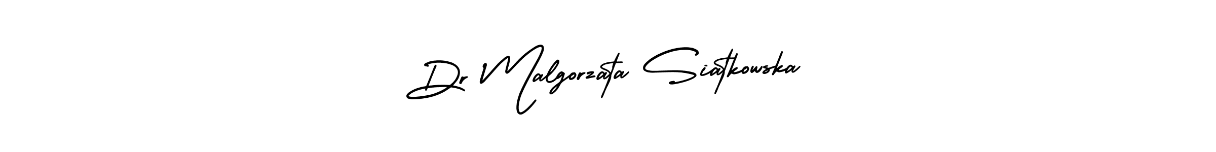 The best way (AmerikaSignatureDemo-Regular) to make a short signature is to pick only two or three words in your name. The name Dr Malgorzata Siatkowska include a total of six letters. For converting this name. Dr Malgorzata Siatkowska signature style 3 images and pictures png
