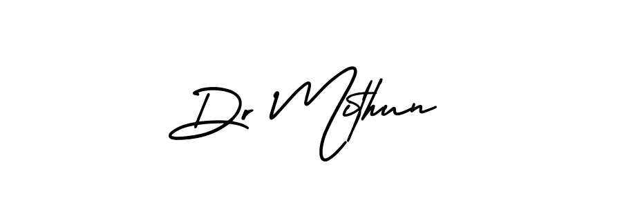 Also You can easily find your signature by using the search form. We will create Dr Mithun name handwritten signature images for you free of cost using AmerikaSignatureDemo-Regular sign style. Dr Mithun signature style 3 images and pictures png