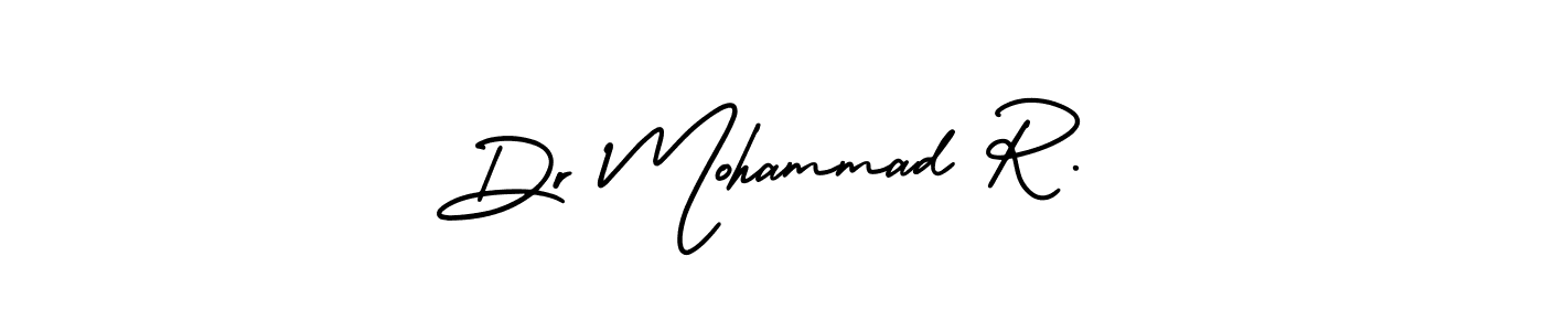 The best way (AmerikaSignatureDemo-Regular) to make a short signature is to pick only two or three words in your name. The name Dr Mohammad R. include a total of six letters. For converting this name. Dr Mohammad R. signature style 3 images and pictures png