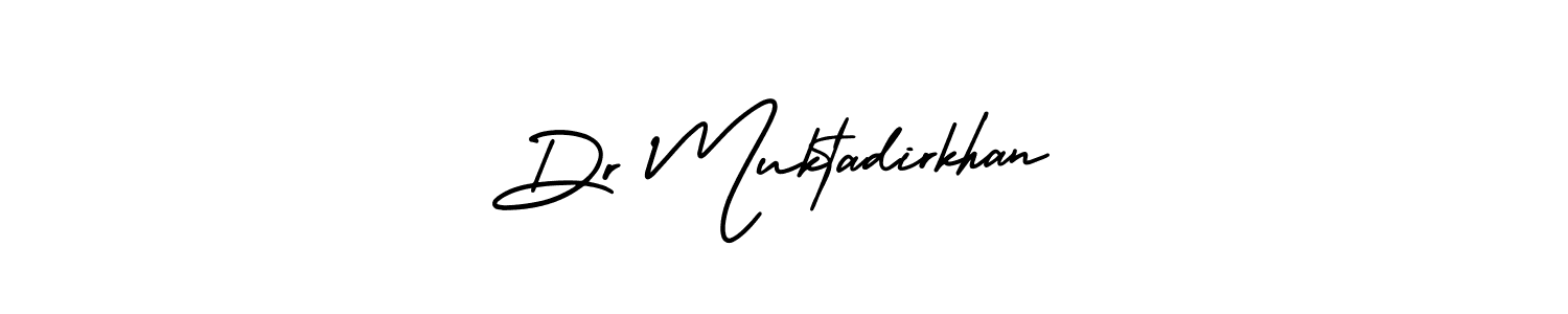 Dr Muktadirkhan stylish signature style. Best Handwritten Sign (AmerikaSignatureDemo-Regular) for my name. Handwritten Signature Collection Ideas for my name Dr Muktadirkhan. Dr Muktadirkhan signature style 3 images and pictures png