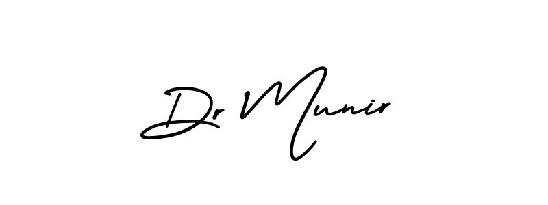 AmerikaSignatureDemo-Regular is a professional signature style that is perfect for those who want to add a touch of class to their signature. It is also a great choice for those who want to make their signature more unique. Get Dr Munir name to fancy signature for free. Dr Munir signature style 3 images and pictures png