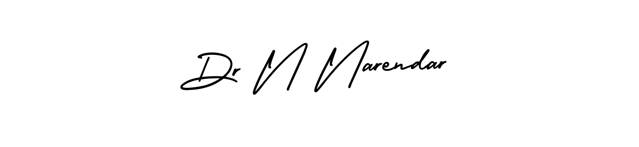 You should practise on your own different ways (AmerikaSignatureDemo-Regular) to write your name (Dr N Narendar) in signature. don't let someone else do it for you. Dr N Narendar signature style 3 images and pictures png