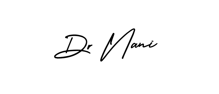 Create a beautiful signature design for name Dr Nani. With this signature (AmerikaSignatureDemo-Regular) fonts, you can make a handwritten signature for free. Dr Nani signature style 3 images and pictures png