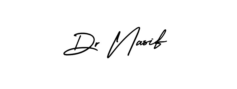 It looks lik you need a new signature style for name Dr Nasif. Design unique handwritten (AmerikaSignatureDemo-Regular) signature with our free signature maker in just a few clicks. Dr Nasif signature style 3 images and pictures png