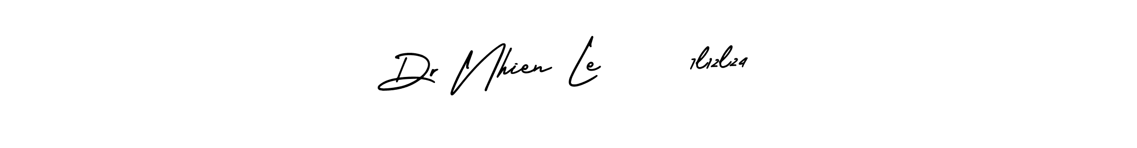 AmerikaSignatureDemo-Regular is a professional signature style that is perfect for those who want to add a touch of class to their signature. It is also a great choice for those who want to make their signature more unique. Get Dr Nhien Le     7l12l24 name to fancy signature for free. Dr Nhien Le     7l12l24 signature style 3 images and pictures png