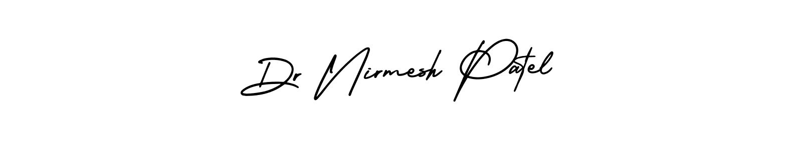 Also You can easily find your signature by using the search form. We will create Dr Nirmesh Patel name handwritten signature images for you free of cost using AmerikaSignatureDemo-Regular sign style. Dr Nirmesh Patel signature style 3 images and pictures png