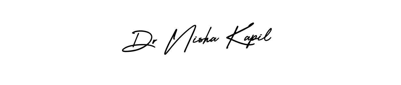 See photos of Dr Nisha Kapil official signature by Spectra . Check more albums & portfolios. Read reviews & check more about AmerikaSignatureDemo-Regular font. Dr Nisha Kapil signature style 3 images and pictures png